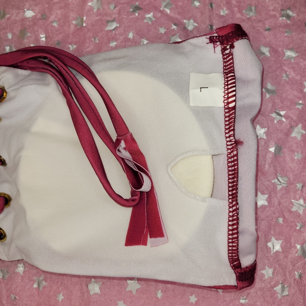 NEW LARGE ROSEWOOD 2 PIECE SWIMSUIT POPULAR BRAND REMOVALBLE PADS HALTER BIKINI - Picture 12 of 13
